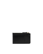 Chloe Alphabet Zip Card Holder Women Black Wallets & Pouches
