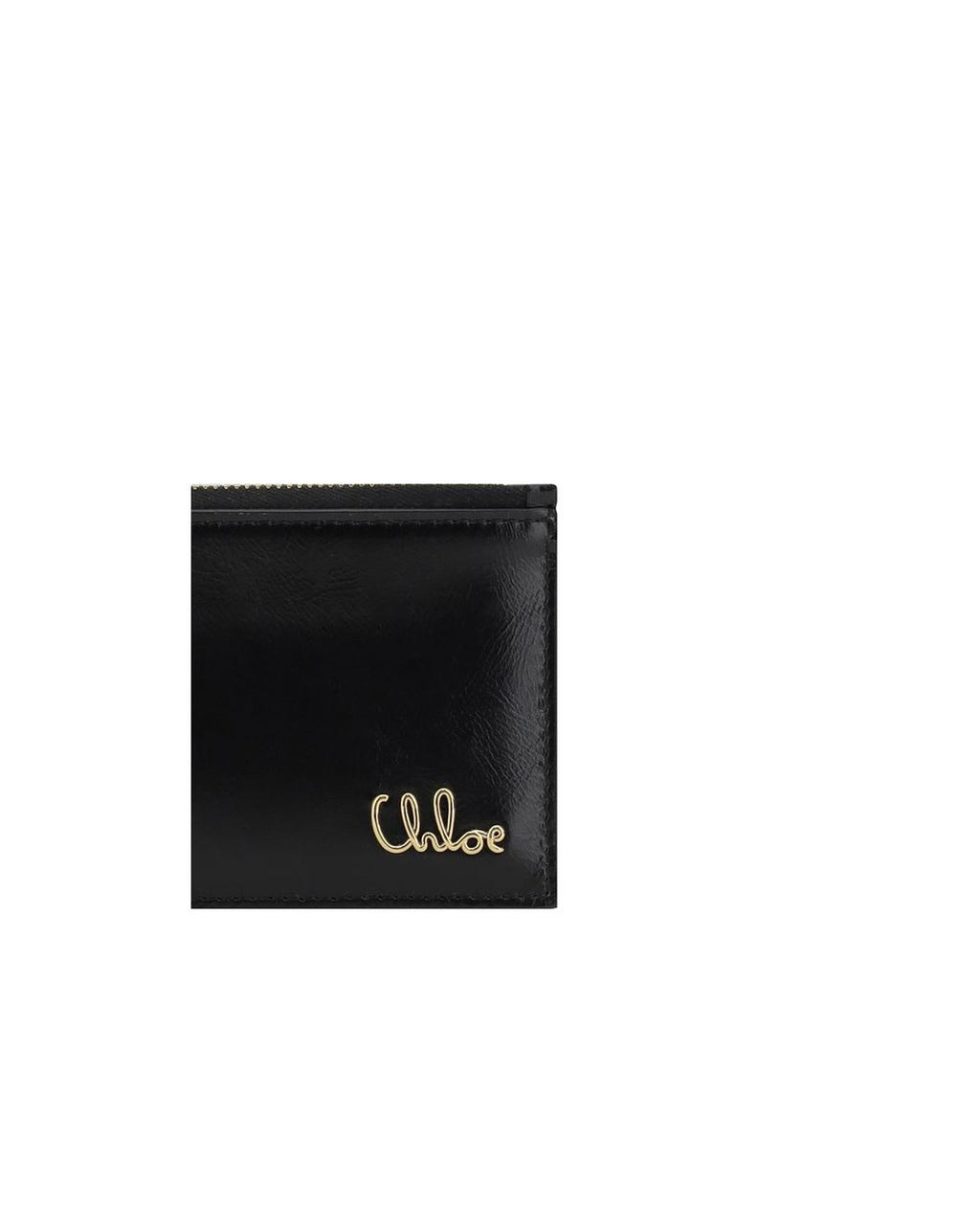 Chloe Alphabet Zip Card Holder Women Black Wallets & Pouches