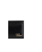 Chloe Alphabet Zip Card Holder Women Black Wallets & Pouches