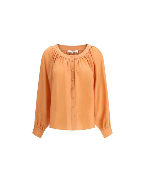 Chloe Silk Blouse ButtonFront Top Women Multicolor Shirts