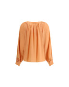 Chloe Silk Blouse ButtonFront Top Women Multicolor Shirts