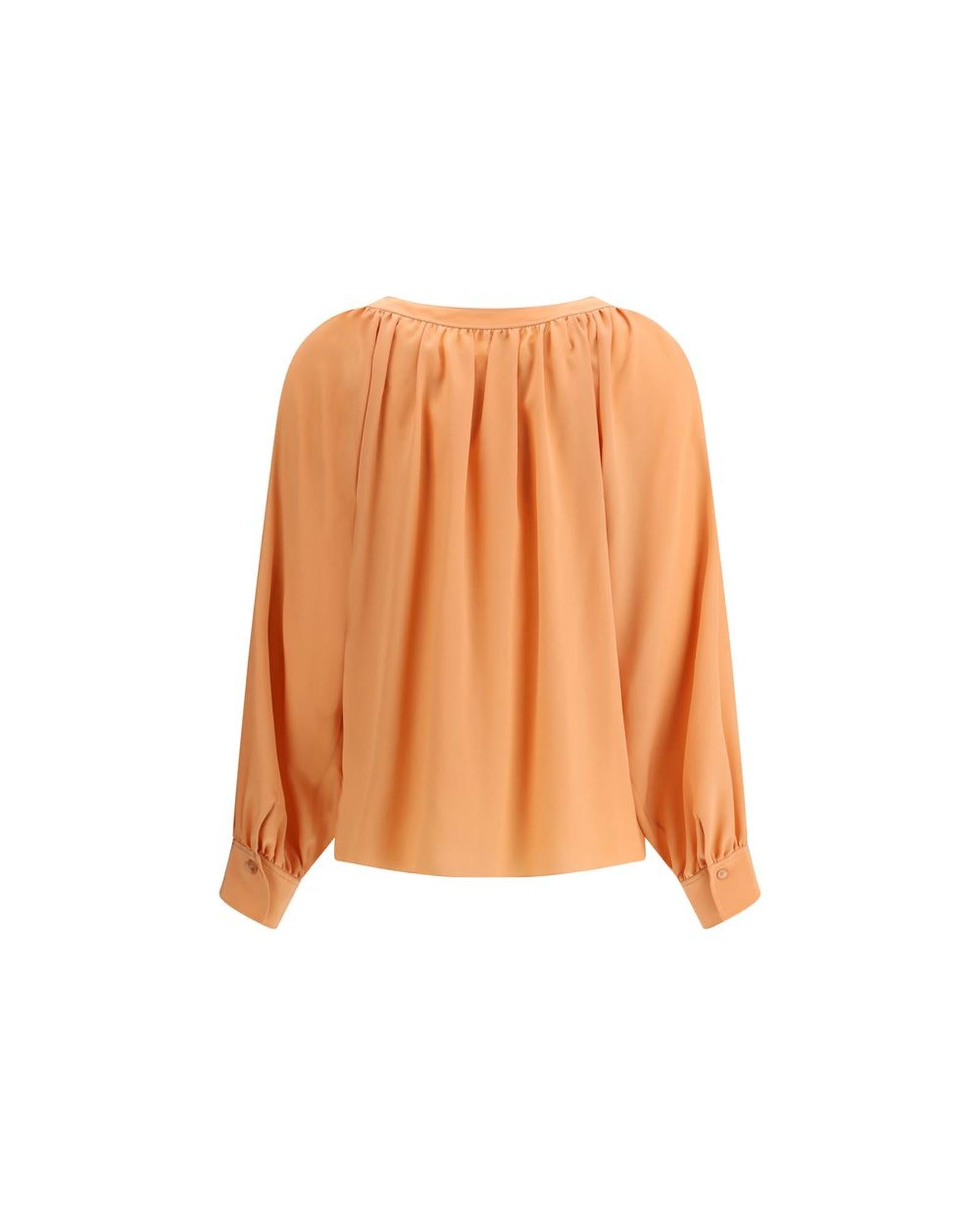 Chloe Silk Blouse ButtonFront Top Women Multicolor Shirts