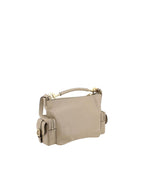 Chloe Woody Small Leather Shoulder Bag Women Gray Handbags