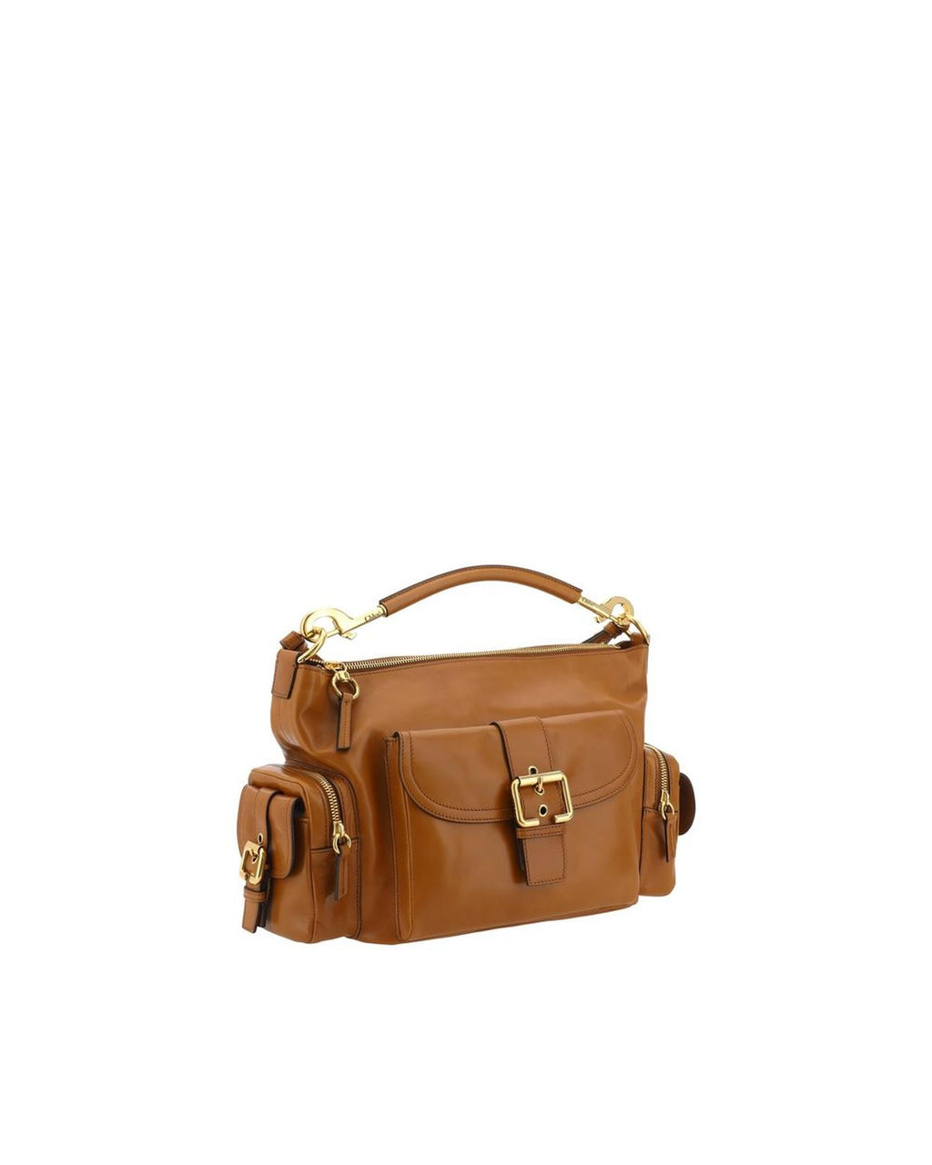 Chloe Woody Medium Leather Shoulder Bag Women Brown Handbags