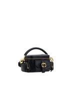 Chloe Woody Small Leather Shoulder Bag Women Black Handbags