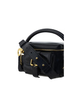 Chloe Woody Small Leather Shoulder Bag Women Black Handbags
