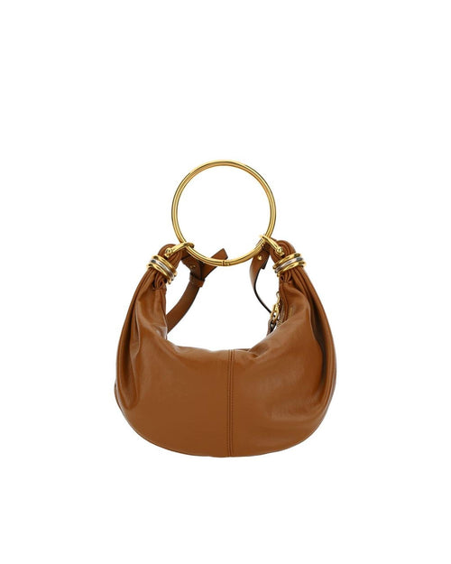 Chloe Woody Medium Shoulder Bag Women Brown Handbags