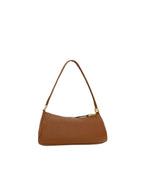Chloe Edith Leather Shoulder Bag Padlock Detail Women Brown