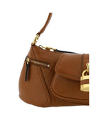 Chloe Edith Leather Shoulder Bag Padlock Detail Women Brown