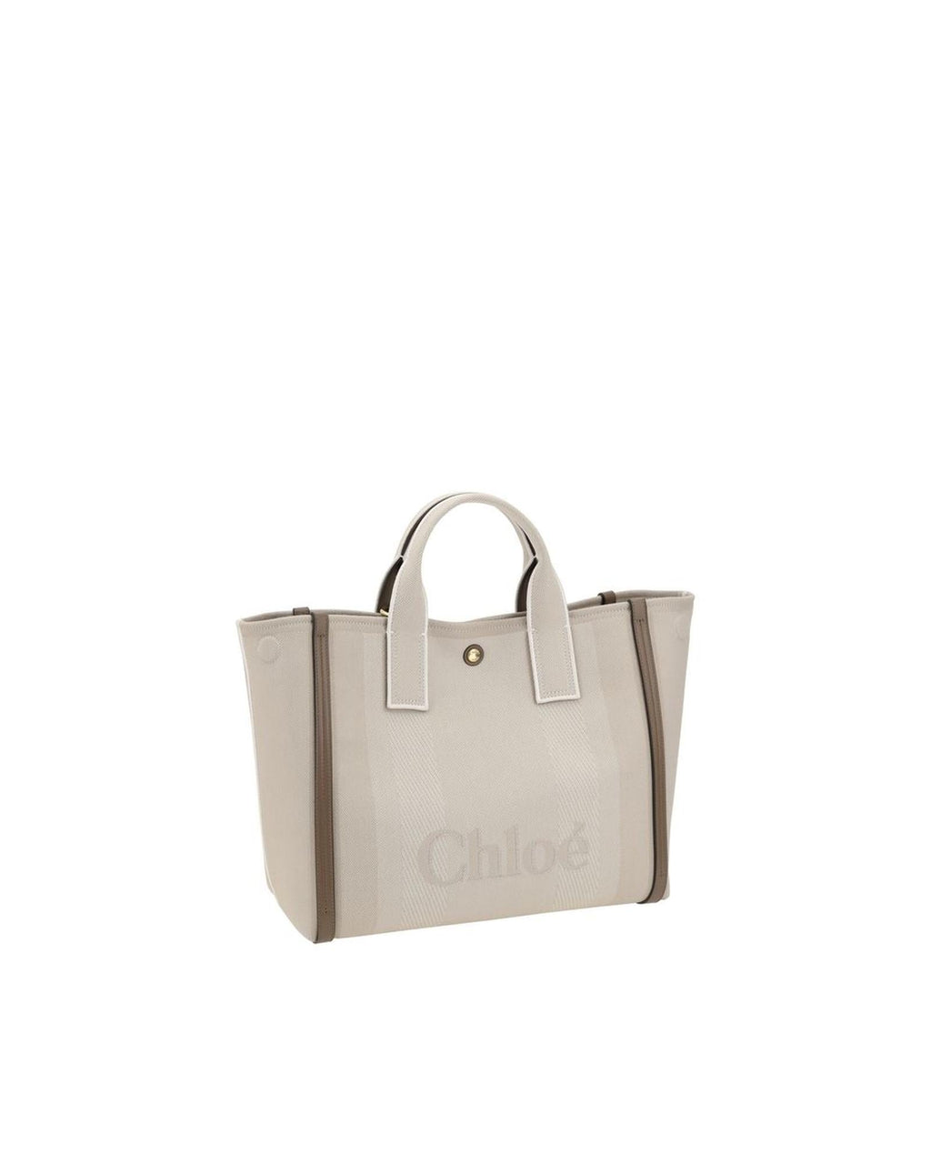 Chloe Woody Tote Bag Medium Canvas Tote Women Beige Handbags