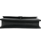 SAINT LAURENT - Black Matelassé Grain De Poudre Cassandre Envelope Chain Wallet