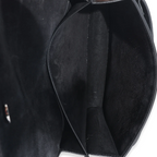 SAINT LAURENT - Black Glossy Eelskin Medium Monogram Sunset Bag