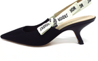 DIOR - Black Cream Chemical Fiber Sandals