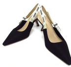 DIOR - Black Cream Chemical Fiber Sandals
