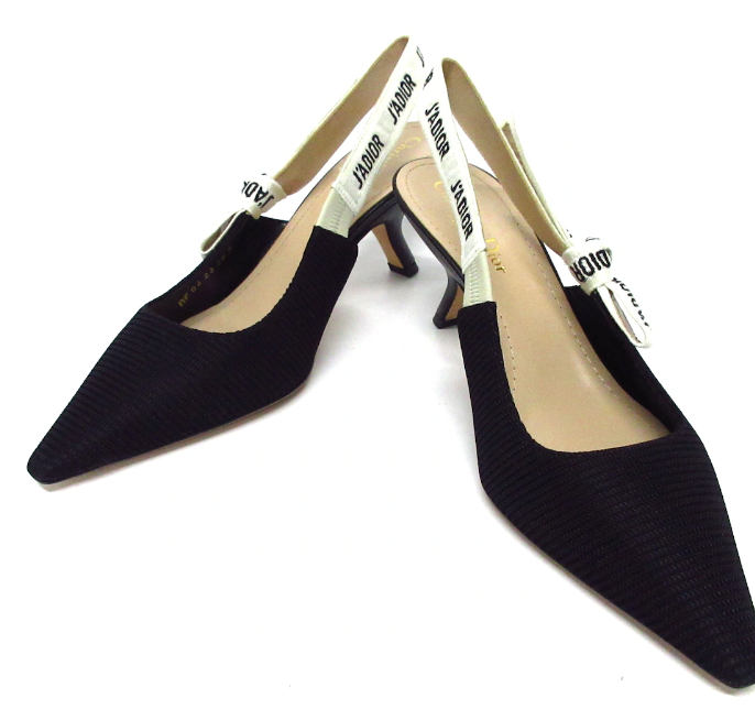 DIOR - Black Cream Chemical Fiber Sandals