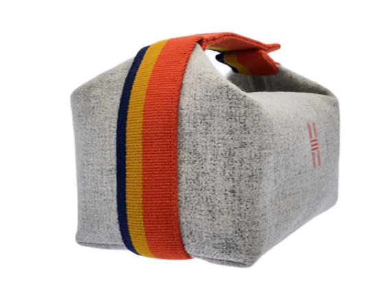 HERMES - Bride-a-Brac Gray Orange Multi Wool Handbag