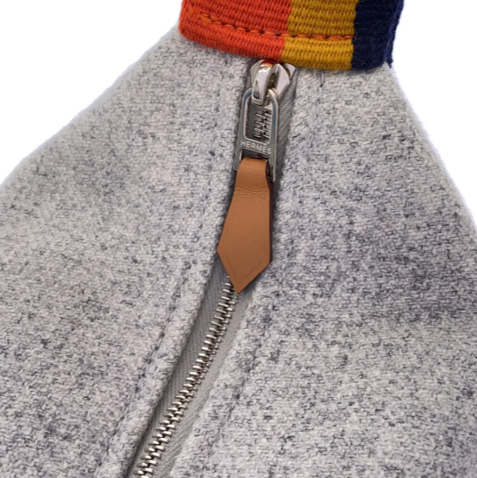 HERMES - Bride-a-Brac Gray Orange Multi Wool Handbag