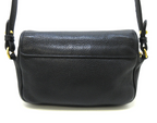PRADA -  Logo Black Leather Shoulder Bag