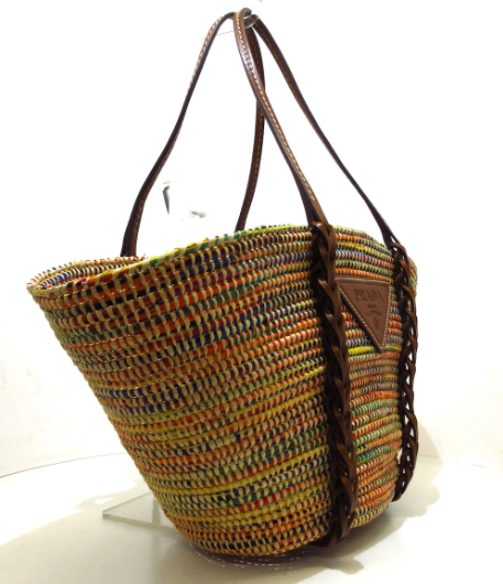 PRADA - Multi Raffia Tote Bag