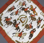 HERMES - Carre 90 Scarf Brown Cream Multi