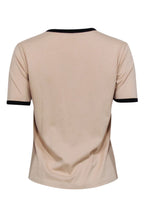 Celine - Beige & Black Logo Crewneck T-Shirt Sz S