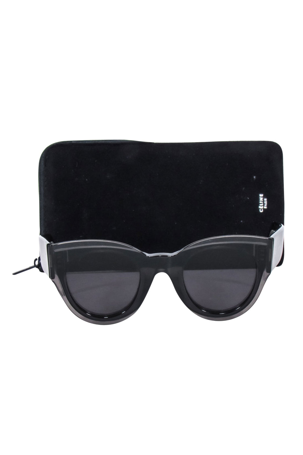 Celine - Black Rounded Cat-Eye Sunglasses