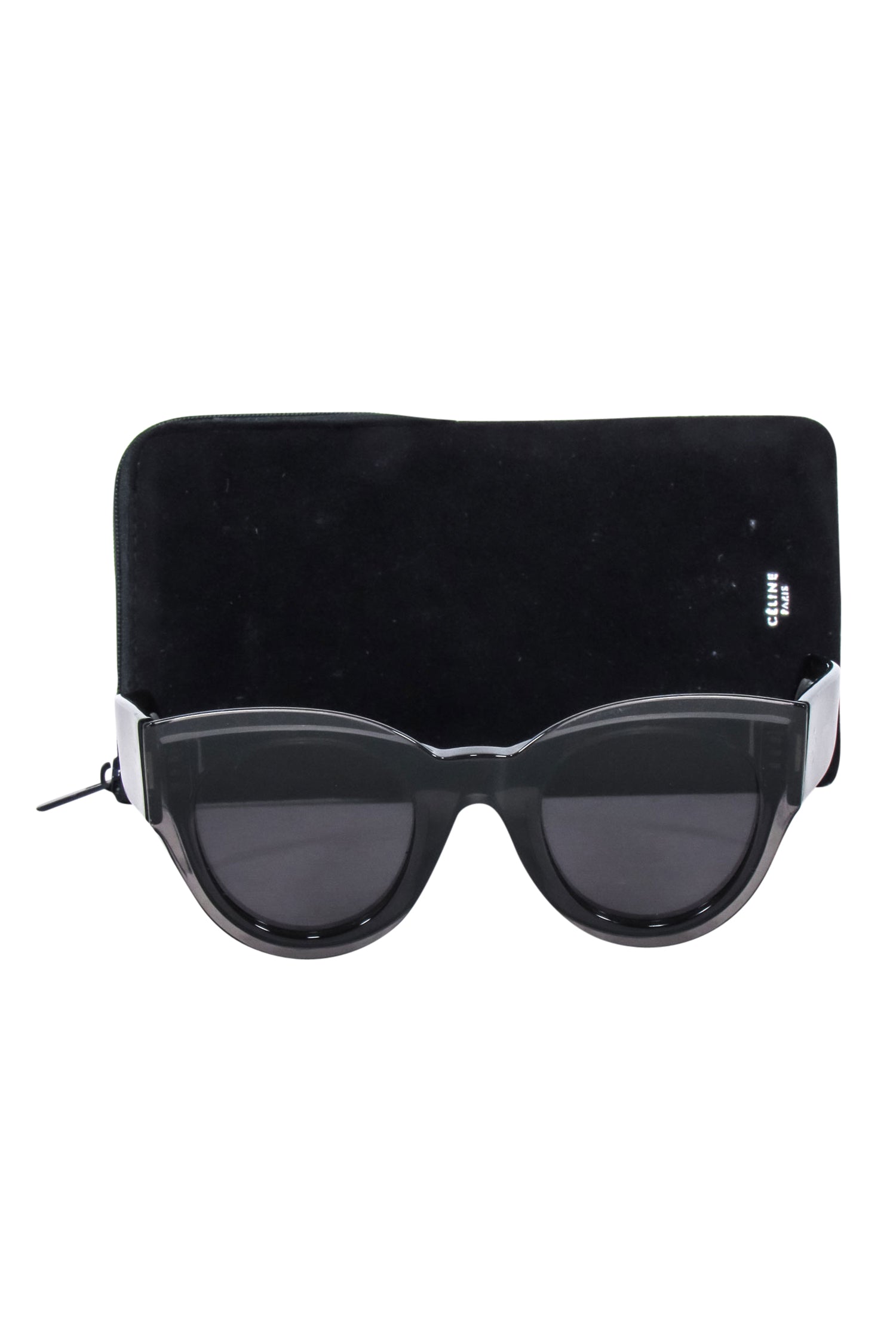 Celine - Black Rounded Cat-Eye Sunglasses