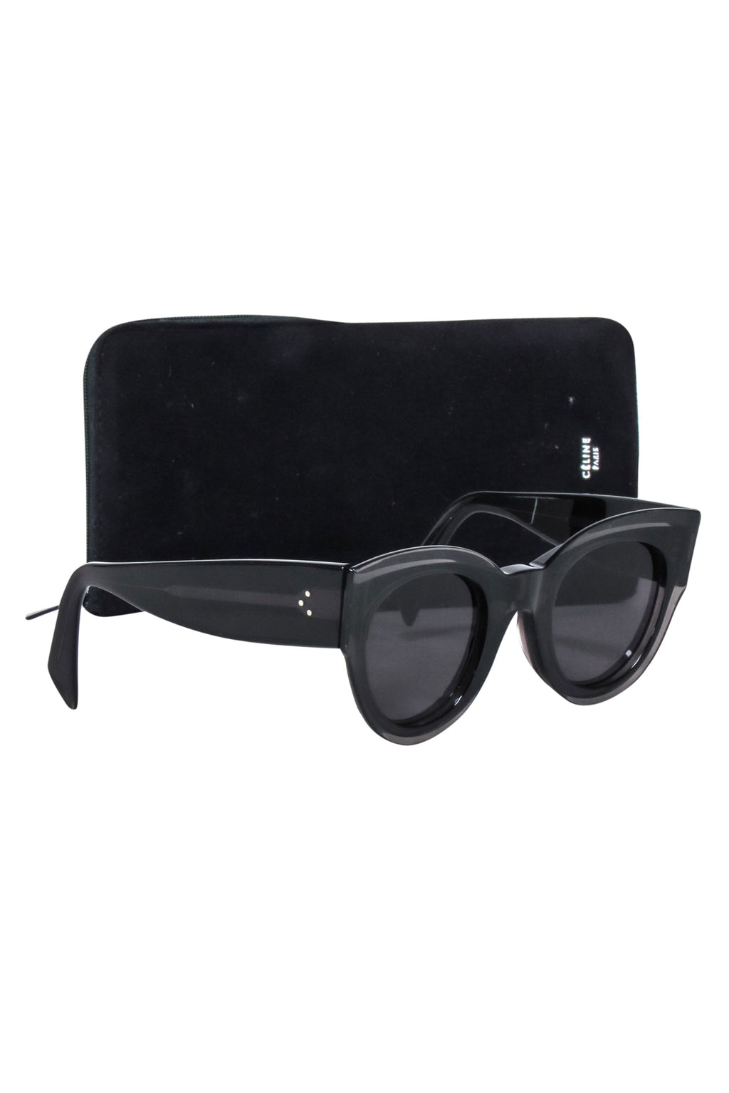 Celine - Black Rounded Cat-Eye Sunglasses