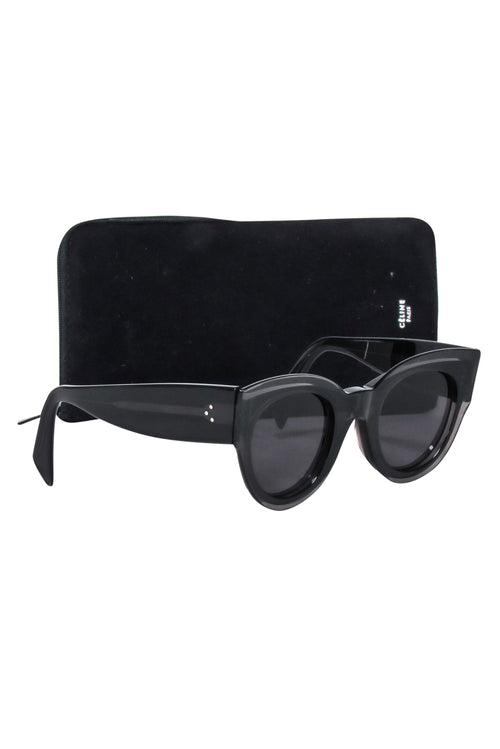 Celine - Black Rounded Cat-Eye Sunglasses