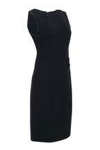 Celine - Black Sleeveless Sheath Dress w/ Side Embellishment Detail Sz 6
