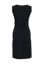 Celine - Black Sleeveless Sheath Dress w/ Side Embellishment Detail Sz 6