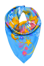 Celine - Blue & Multi Color Print Scarf