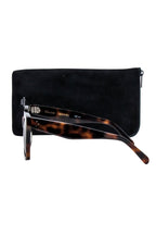 Celine - Brown Tortoise Large Square Sunglasses w/ Three Dot Print