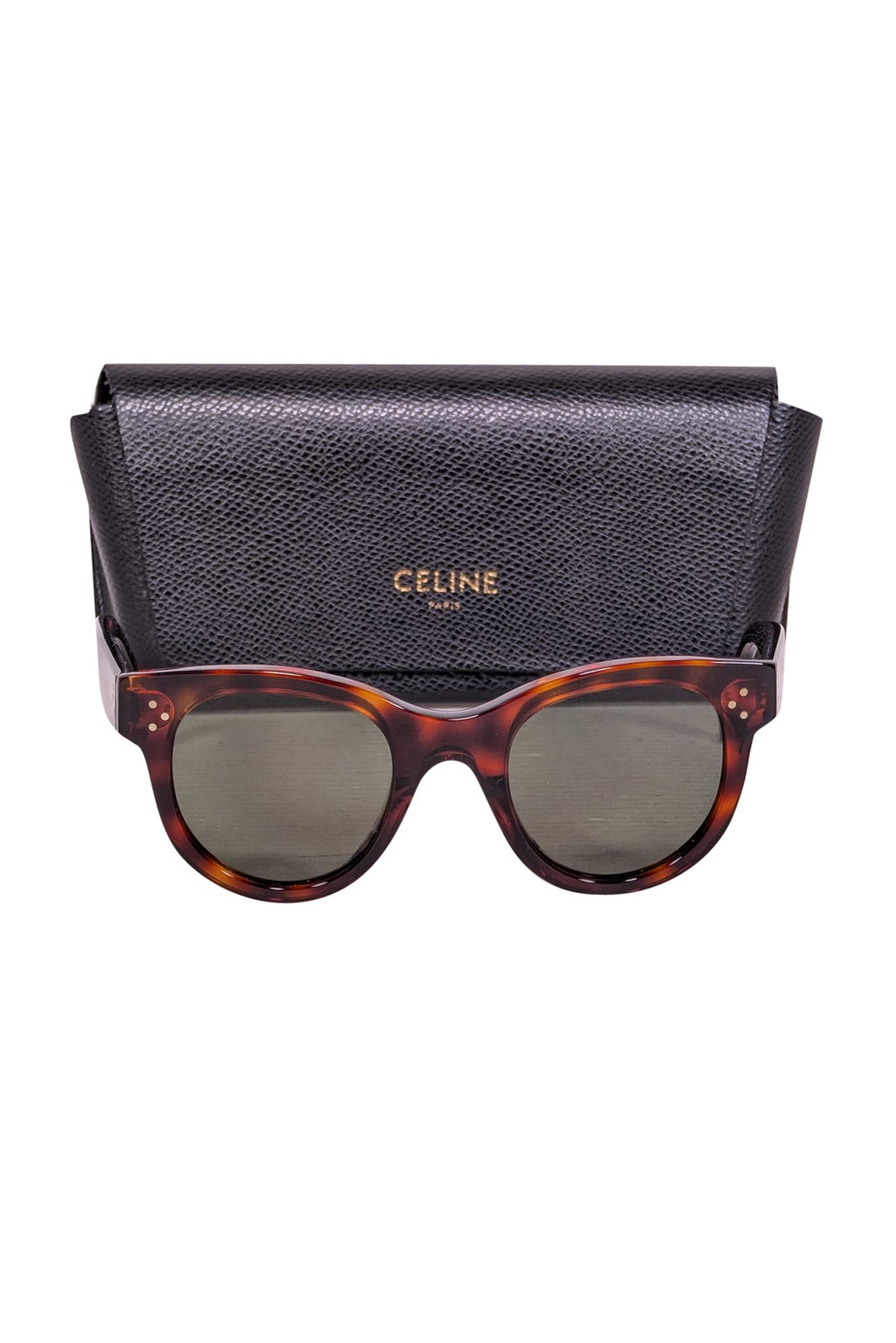 Celine - Brown Tortoise Rounded Sunglasses