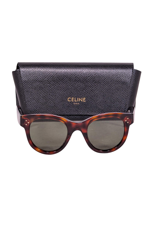 Celine - Brown Tortoise Rounded Sunglasses
