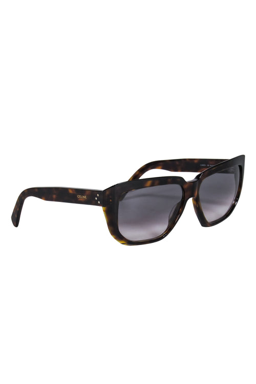 Celine - Brown Tortoise Square Sunglasses