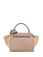 Celine Drummed Leather Medium Trapeze Bag Taupe