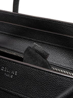 Celine Drummed Leather Micro Luggage Bag Black