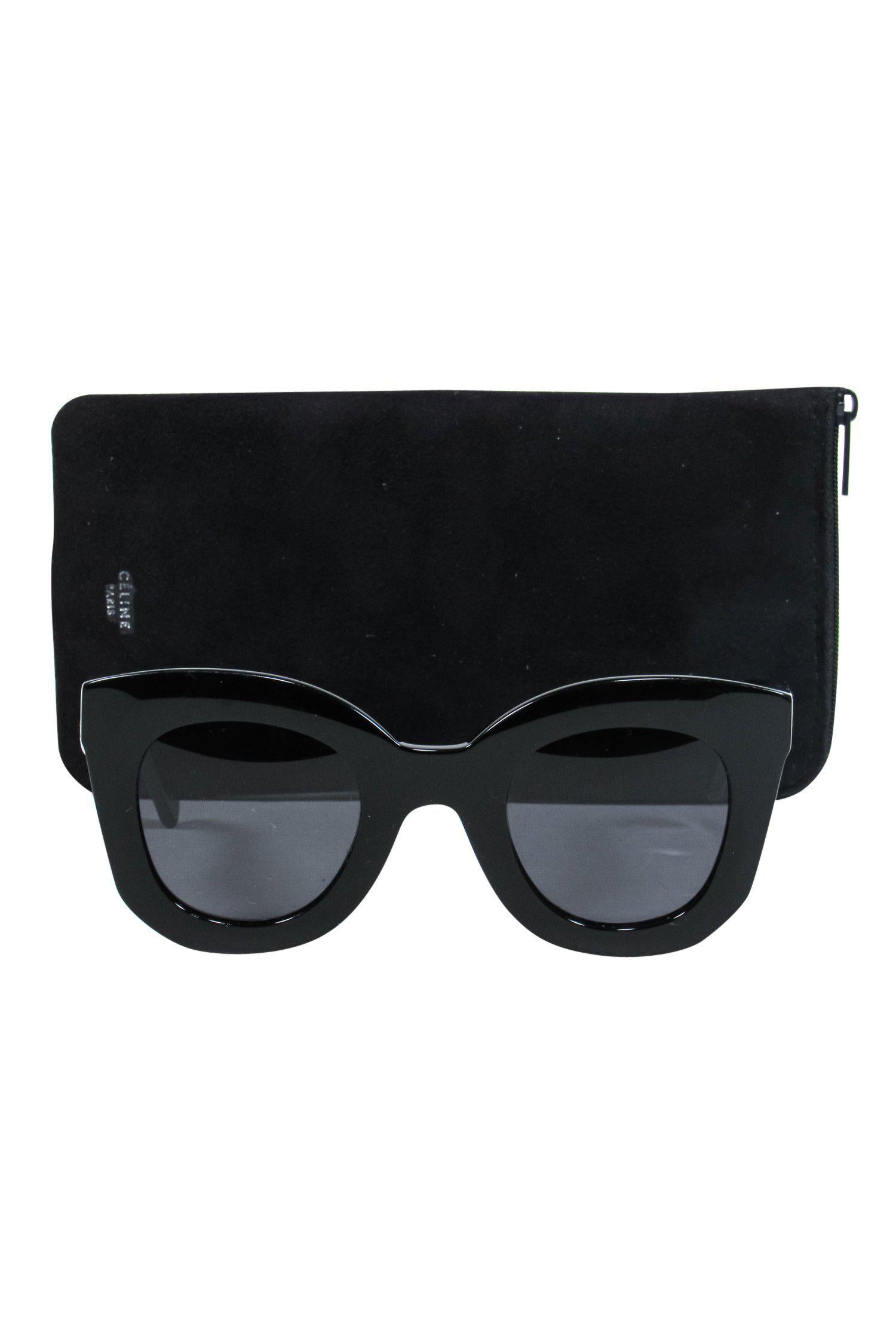 Celine - Large Black Wayfarer Sunglasses