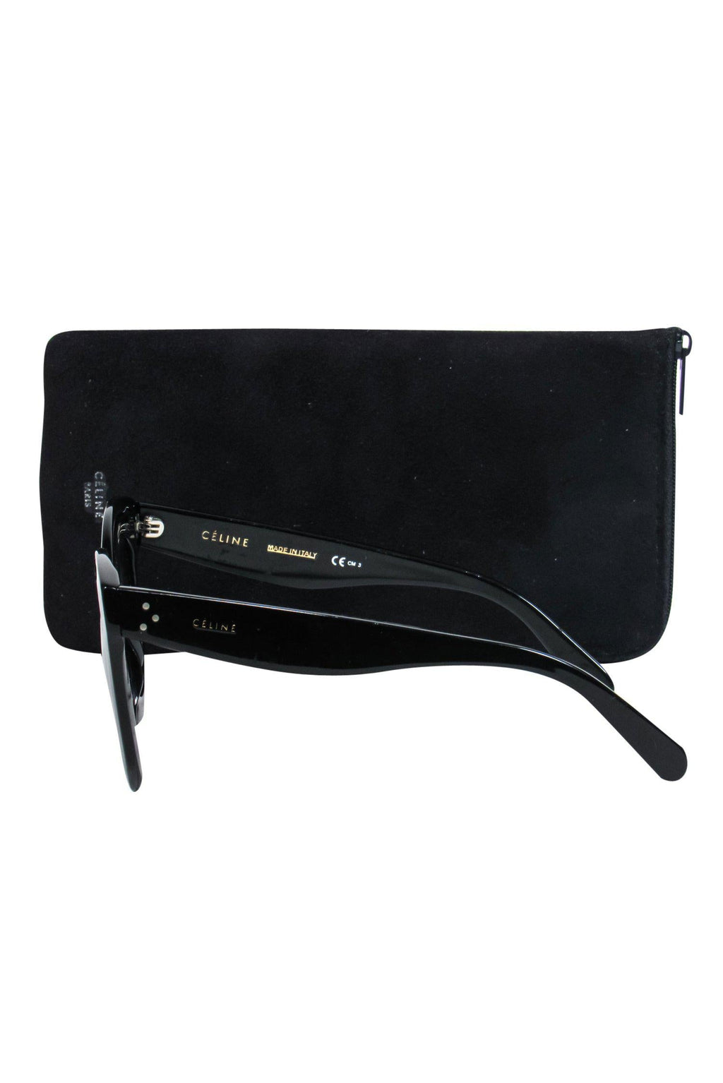 Celine - Large Black Wayfarer Sunglasses