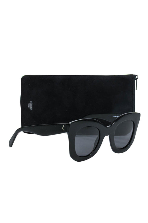 Celine - Large Black Wayfarer Sunglasses