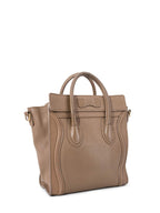 Celine Leather Nano Luggage Bag Taupe