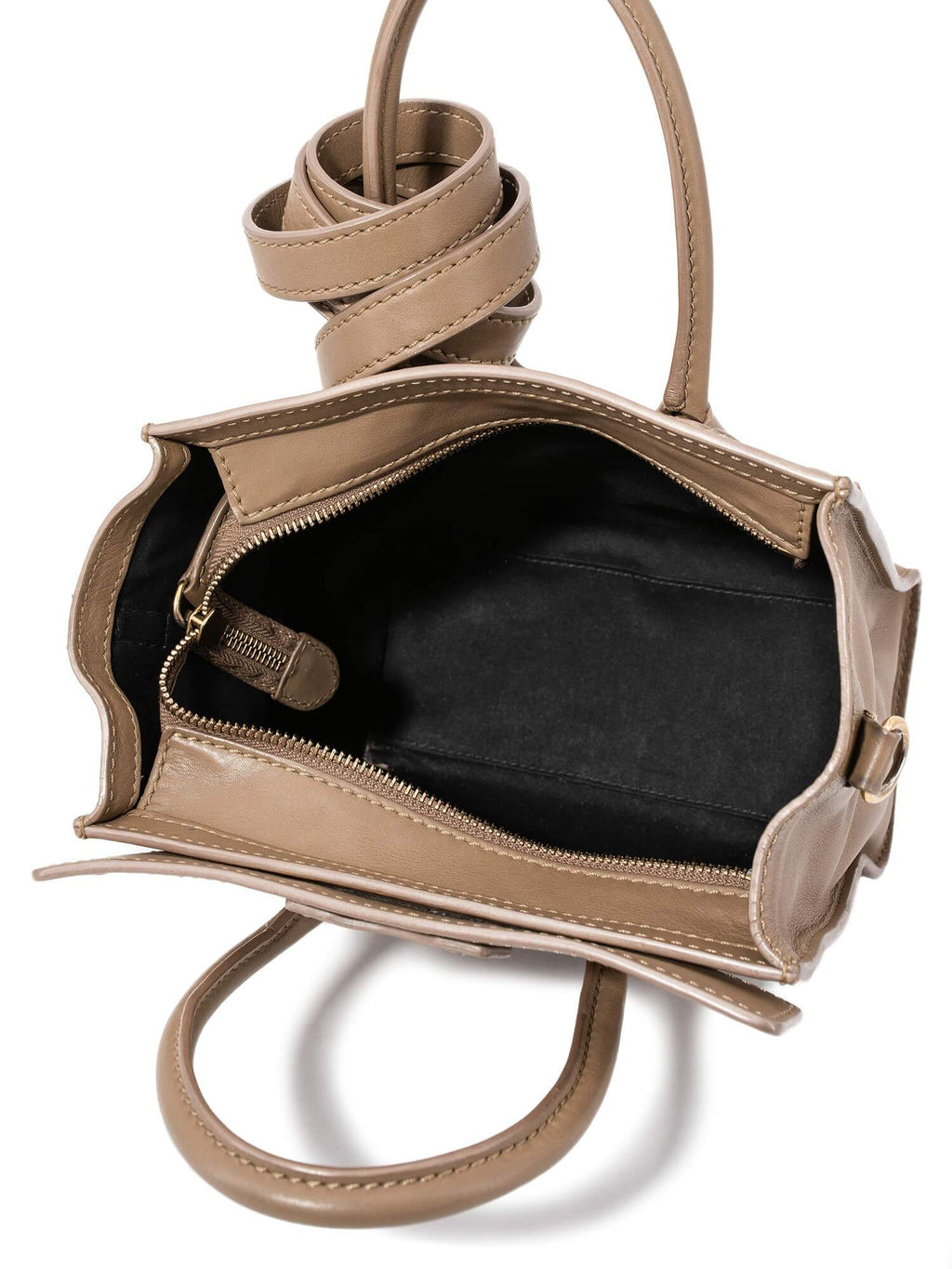 Celine Leather Nano Luggage Bag Taupe