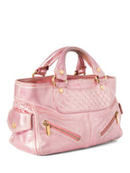 Celine Logo Shimmer Leather  Boogie Bag Pink Gold