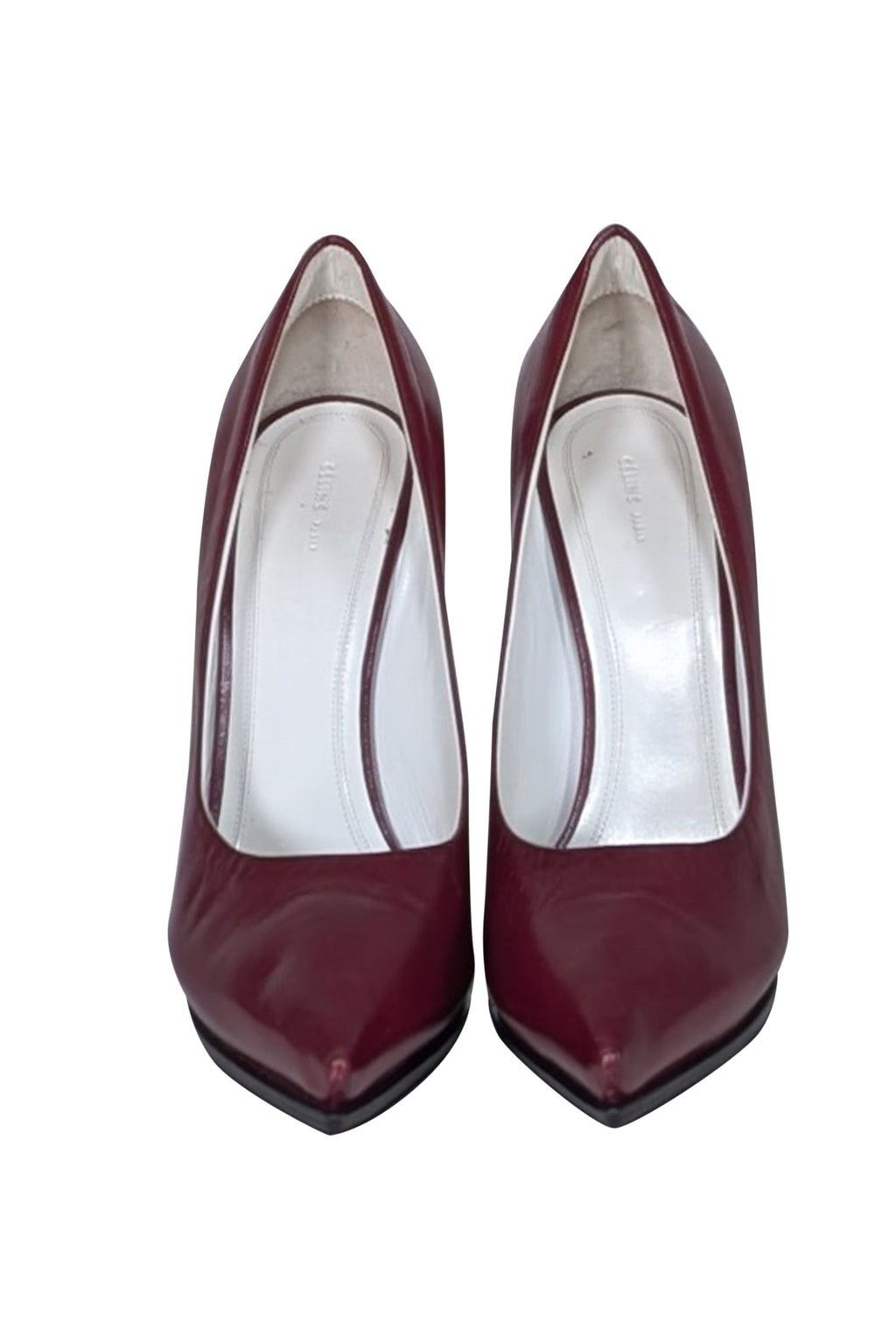 Celine - Maroon Leather Chunky Heel Pumps Sz 10