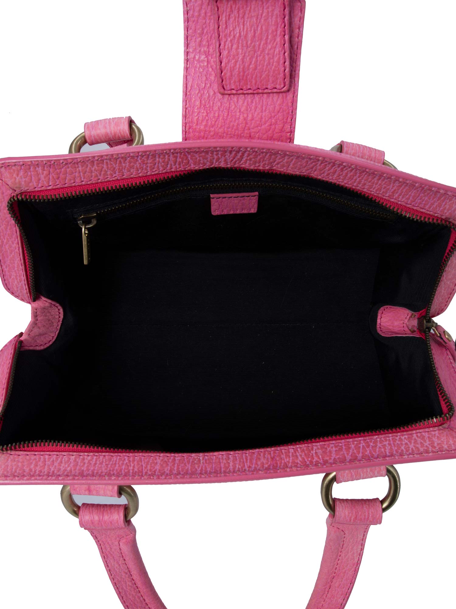 Celine Pebble Leather Ella Doctor Bag Pink