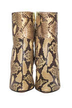 Celine - Tan Snake Skin Ankle Heel Booties Sz 6