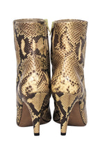 Celine - Tan Snake Skin Ankle Heel Booties Sz 6