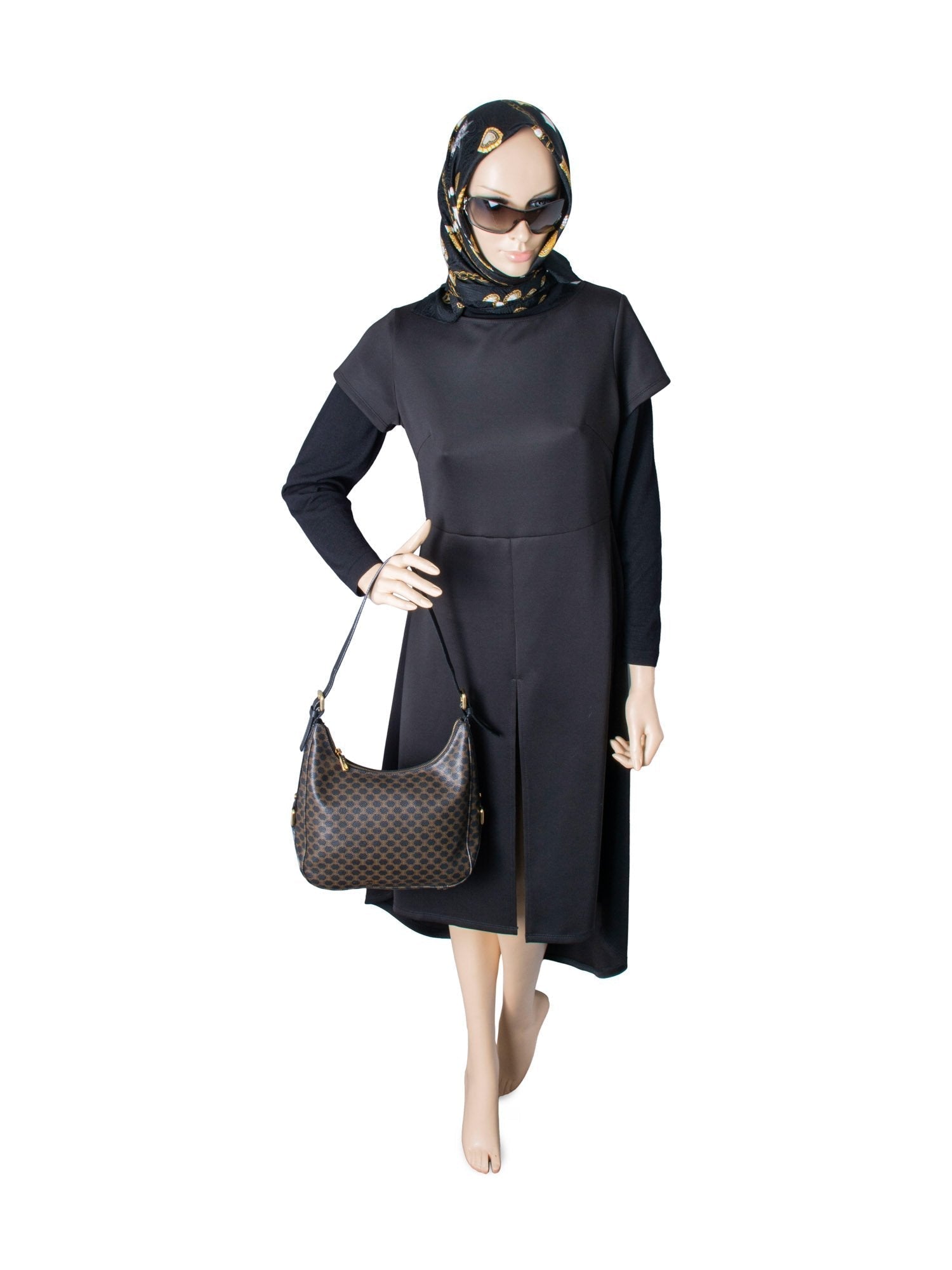 Celine Vintage Monogram Macadam Hobo Bag Brown
