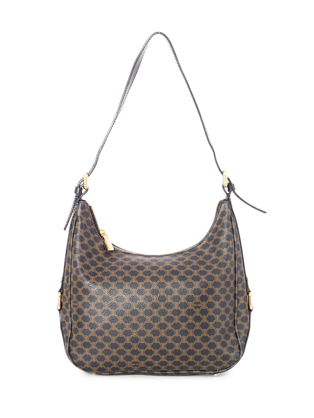 Celine Vintage Monogram Macadam Hobo Bag Brown